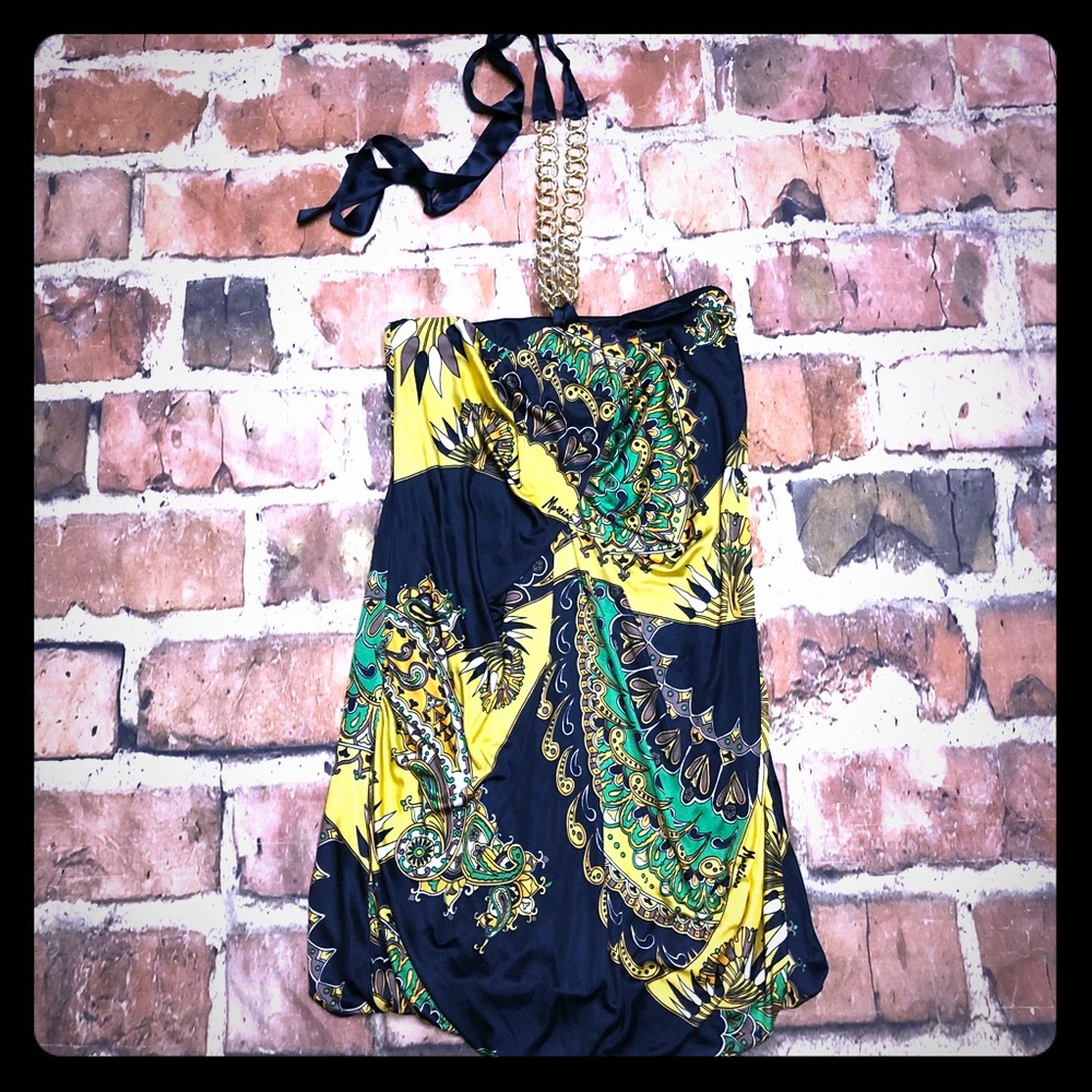 Marciano Chain Dress Halter Style Mini Dress !!